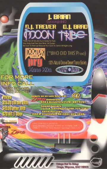 Glow flyer, Zips University, Arizona, c. 1997
