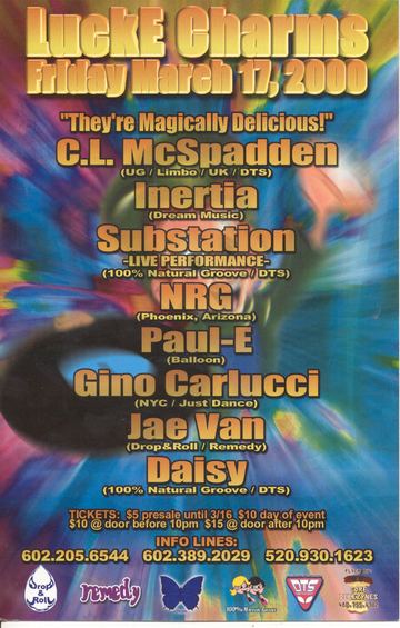 LucKE Charms flyer, Arizona, March 17, 2000