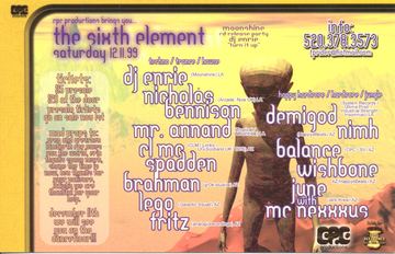 The Sixth Element flyer, Tucson, December 11, 1999