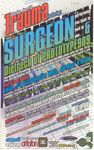 Trauma flyer, Tucson, June 7, 1997