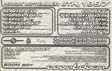 Countdown flyer, Tucson, September 6, 1997