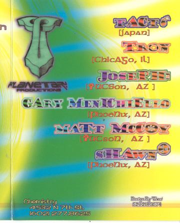 Planetary Productions flyer, Chemistry, Tucson, Date unknown