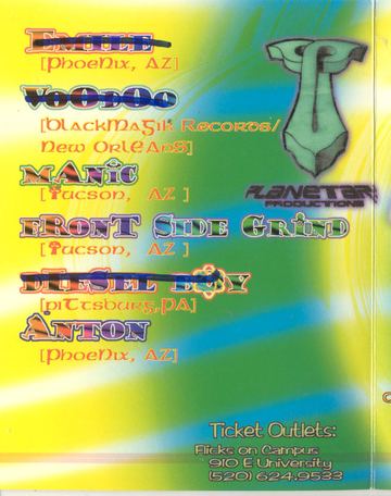 Planetary Productions flyer, Tucson, Date unknown