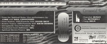 Summer Soulstice flyer, Tucson, August 10, 1996