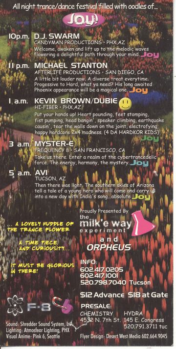 Joy flyer, Tucson, c. 1997
