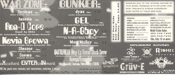 War Zone / Bunker flyer, Tucson, Date unknown