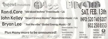 Glass Elevator flyer, Tucson, February 13, 1999