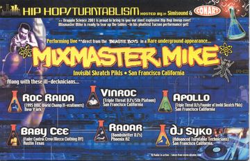 Hip Hop/Turntablism flyer, Tucson, 2001