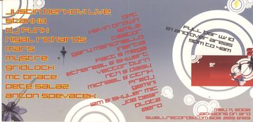 Justin Berkovi Live flyer, Jacksons on 3rd, Arizona, May 11, 2002