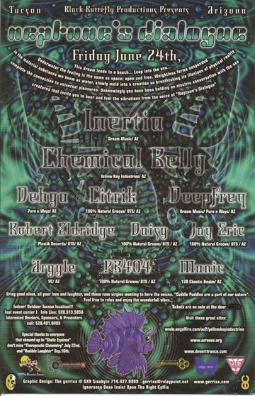 Neptune's Dialogue flyer, Tucson, June 24, 1994 (best guess)