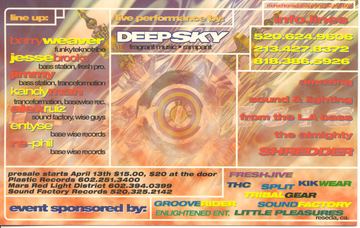 Deep Sky flyer, Mars Red Light District, Tucson, April 13, year unknown