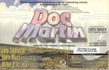 Doc Martin flyer, Rialto Theatre, Tucson, Date unknown
