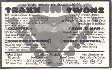 Traxx Twonz flyer, Tucson, Date unknown