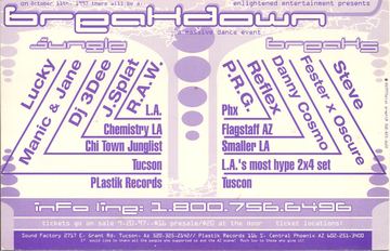 Breakdown flyer, Tucson, October 11, 1997
