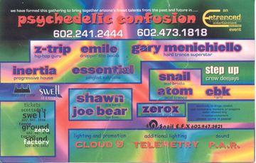 Psychedelic Confusion flyer, Tucson, c. 1996