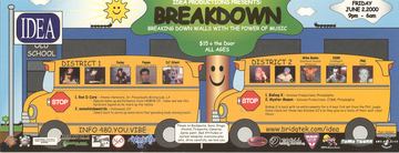 Breakdown flyer, IDEA Old School, Tucson, June 2, 2000