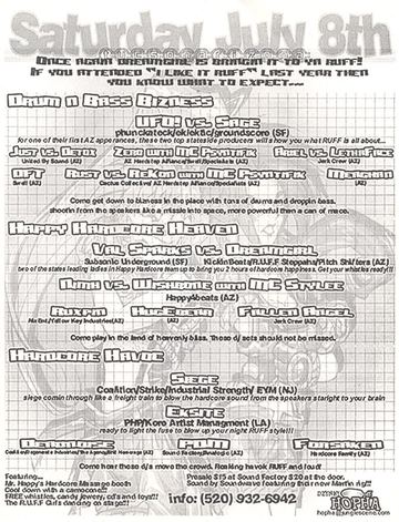 RUFF flyer, Tucson, July 8, 2000 (best guess)