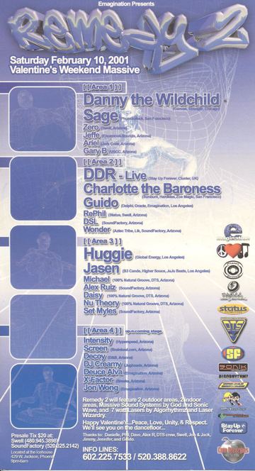 Remedy 2 flyer, The Icehouse, Phoenix, February 10, 2001
