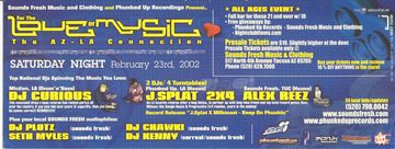 For the Love of Music flyer, Sounds Fresh Music & Clothing, Tucson, February 23, 2002