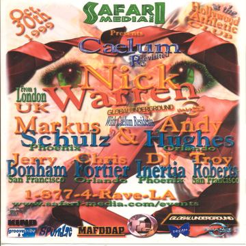 Caelum Revisited flyer, Hollywood Athletic Club, Arizona, October 30, 1999