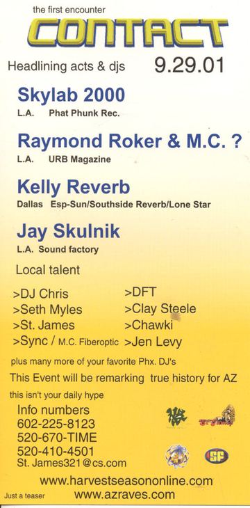 Contact flyer, Tucson, September 29, 2001