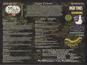 Grass Roots Affair flyer, Pima County Fairgrounds, Arizona, September 16, 2000