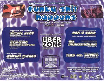 Funky Shit Happens flyer, Arizona, September 19, 1998