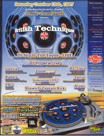 British Techniques flyer, Arizona, October 18, 1997