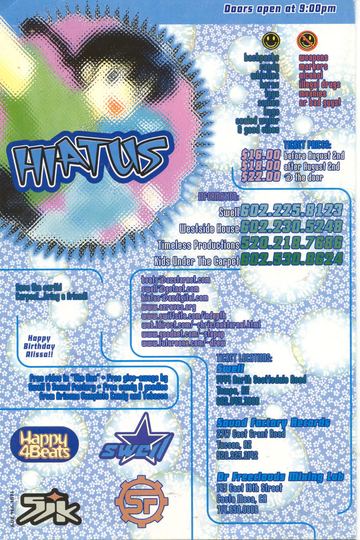 Hiatus flyer, Arizona, c. 1997
