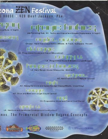 Arizona ZEN Festival flyer, Phoenix, c. 1999