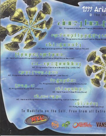 Arizona ... @ the ICO flyer, ICO, Arizona, 1999