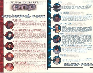 PMP flyer, Cathedral Room / Silver Room, Arizona, May 6, 2000