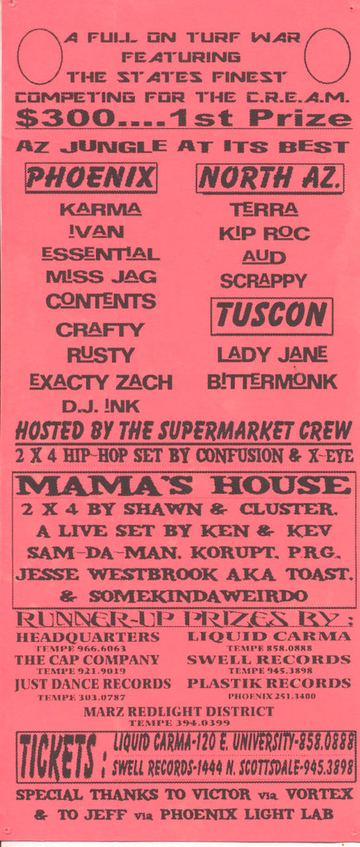 A Full On Turf War flyer, Arizona, Date unknown