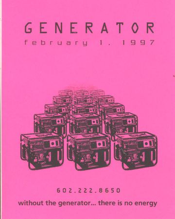 Generator flyer, Arizona, February 1, 1997
