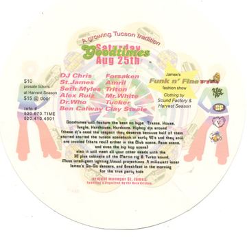 Goodtimes flyer, Tucson, August 25, 2001