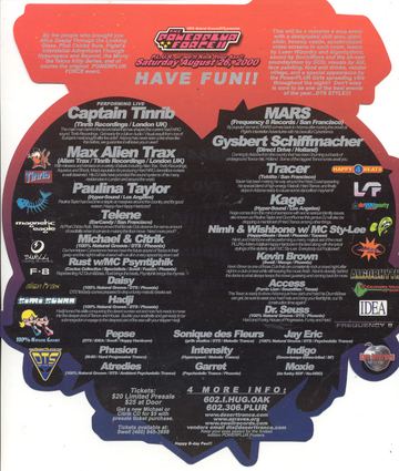 Powerplup Force II flyer, Arizona, August 26, 2000