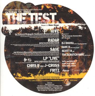 The Test flyer, Arizona, October 11, 2003