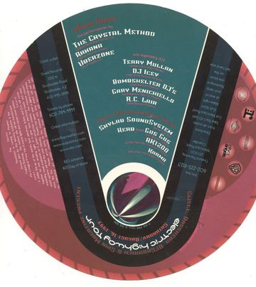 Electric Highway Tour flyer, Arizona, August 16, 1997