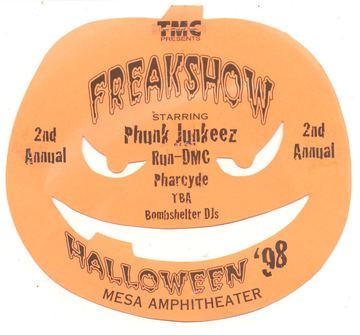 Freakshow flyer, Mesa Amphitheater, Mesa, 1998