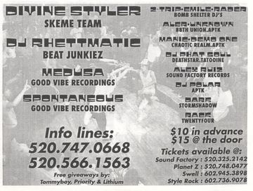 Divine Styler flyer, Arizona, Date unknown
