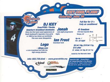 Icey Cool Flava' flyer, Freedom, Tempe, June 30, 2001 (best guess)