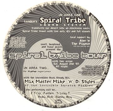 Spiral Tribe Tour flyer, Arizona, August 2, 1997