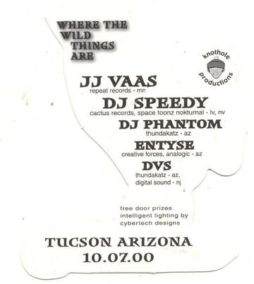 Where the Wild Things Are flyer, Tucson, October 7, 2000