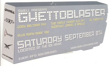Ghettoblaster flyer, The Ice House, Arizona, September 8, 2001