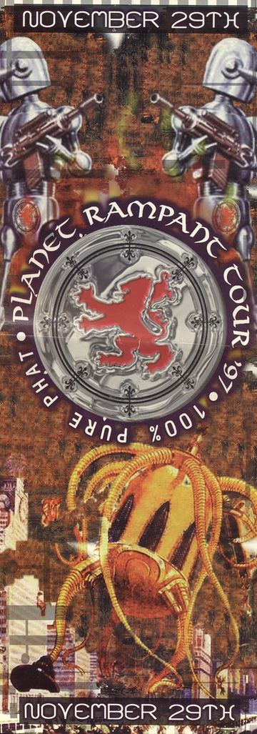 Planet Rampant Tour 97 flyer, Tucson, November 29, 1997