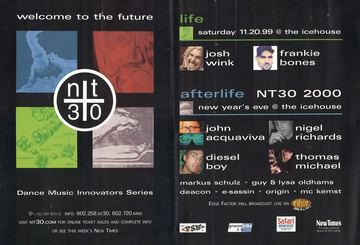 NT30 Life flyer, The Icehouse, Tucson, November 20, 1999