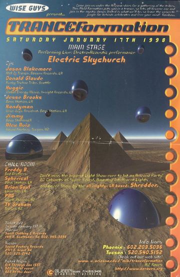 TRANCEformation flyer, Tucson, January 17, 1998