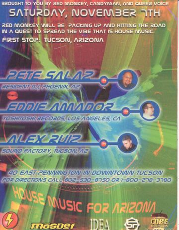 Red Monkey flyer, 40 East Pennington, Tucson, November 7, 1998 (best guess)