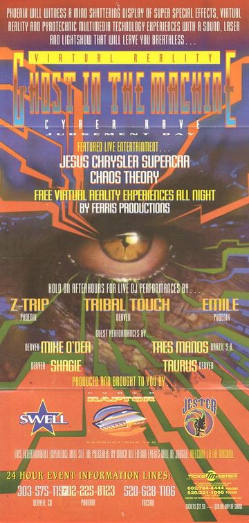 Ghost in the Machine flyer, Phoenix, c. 1995