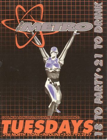 Tuesdays flyer, Club Metro, Tucson, Date unknown